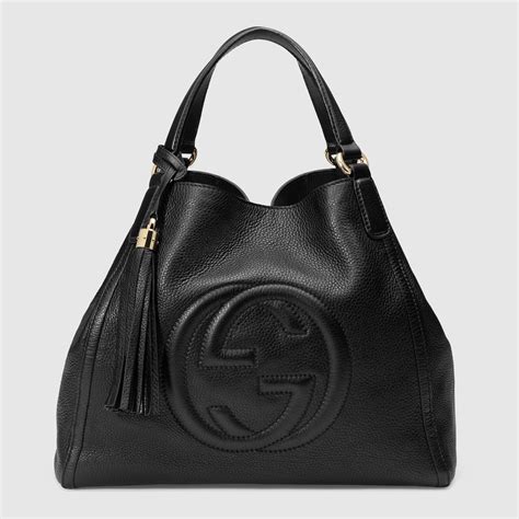 gucci soho black shoulder bag|Gucci shoulder bag outlet.